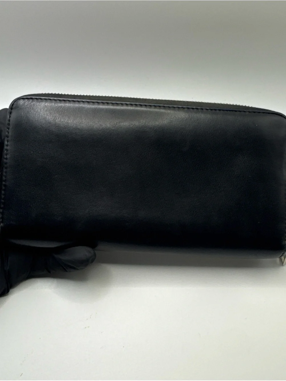 Authentic DIOR HOMME Black Leather Zip Around Long Wallet Made In Italy